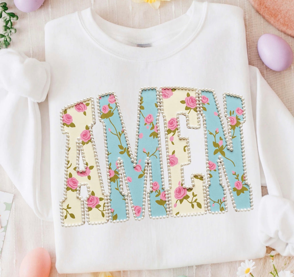 PREORDER- Faux Pearl/Florals T Shirt