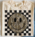 PREORDER- Checkered/Camo Smiley T Shirt