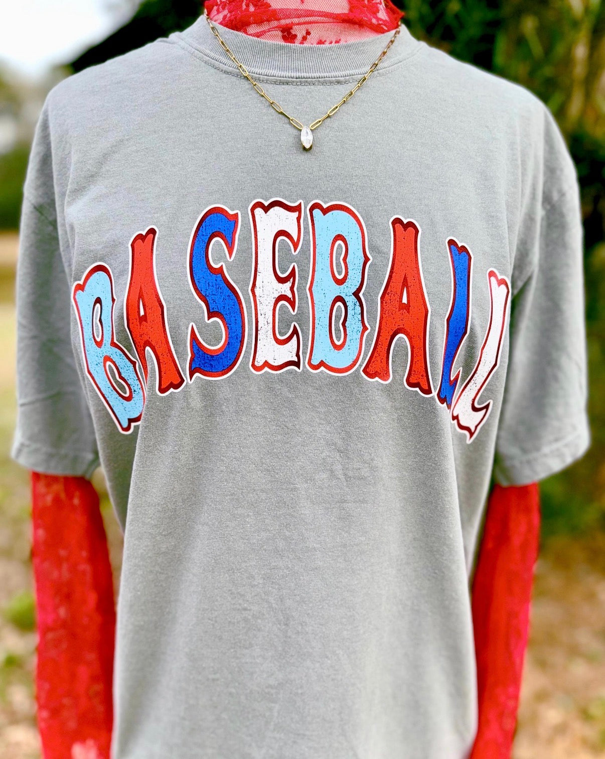 PREORDER- Distressed Baseball T Shirt