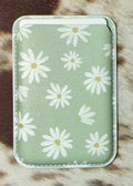 RTS- Green/White Floral Magnet Phone Wallet