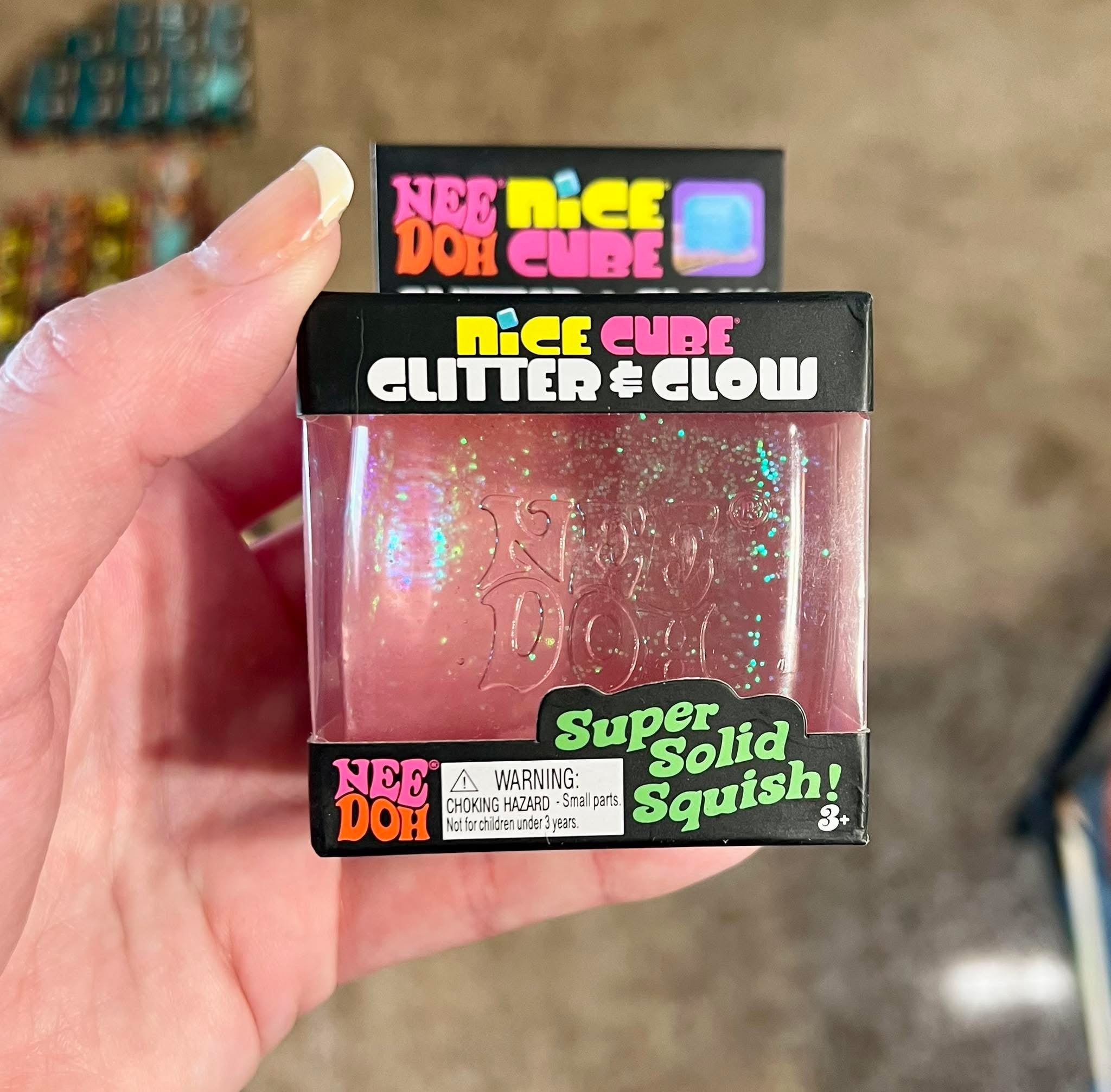 RTS- Pink Glitter Needoh Cube